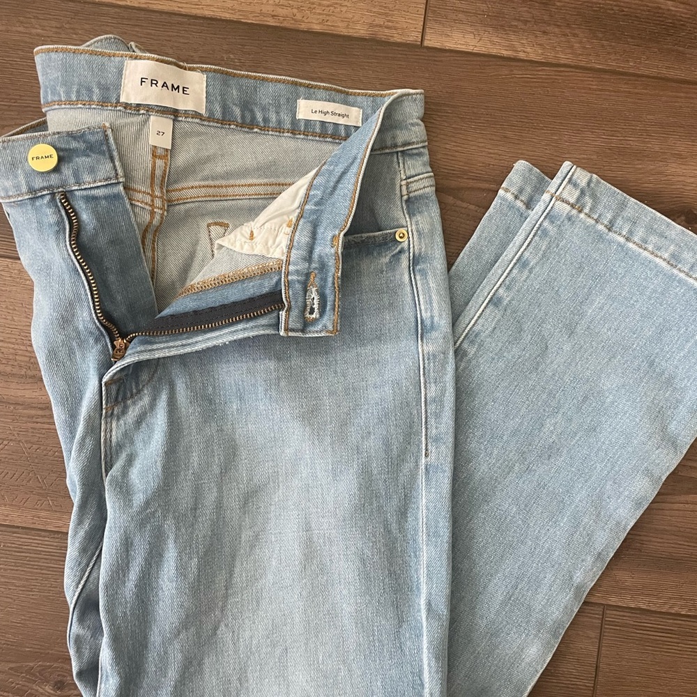 Frame le high straight jeans